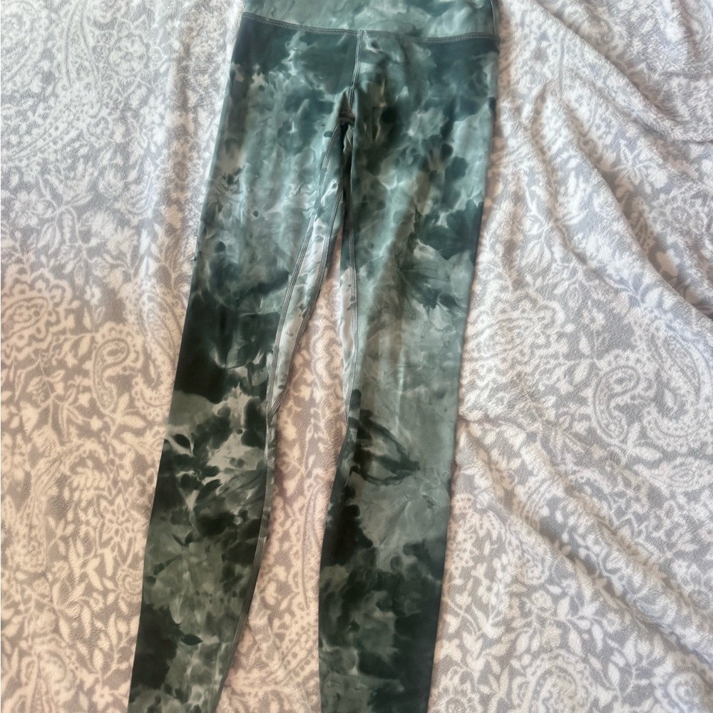 lululemon athletica Kids Green Tie-Dye Leggings